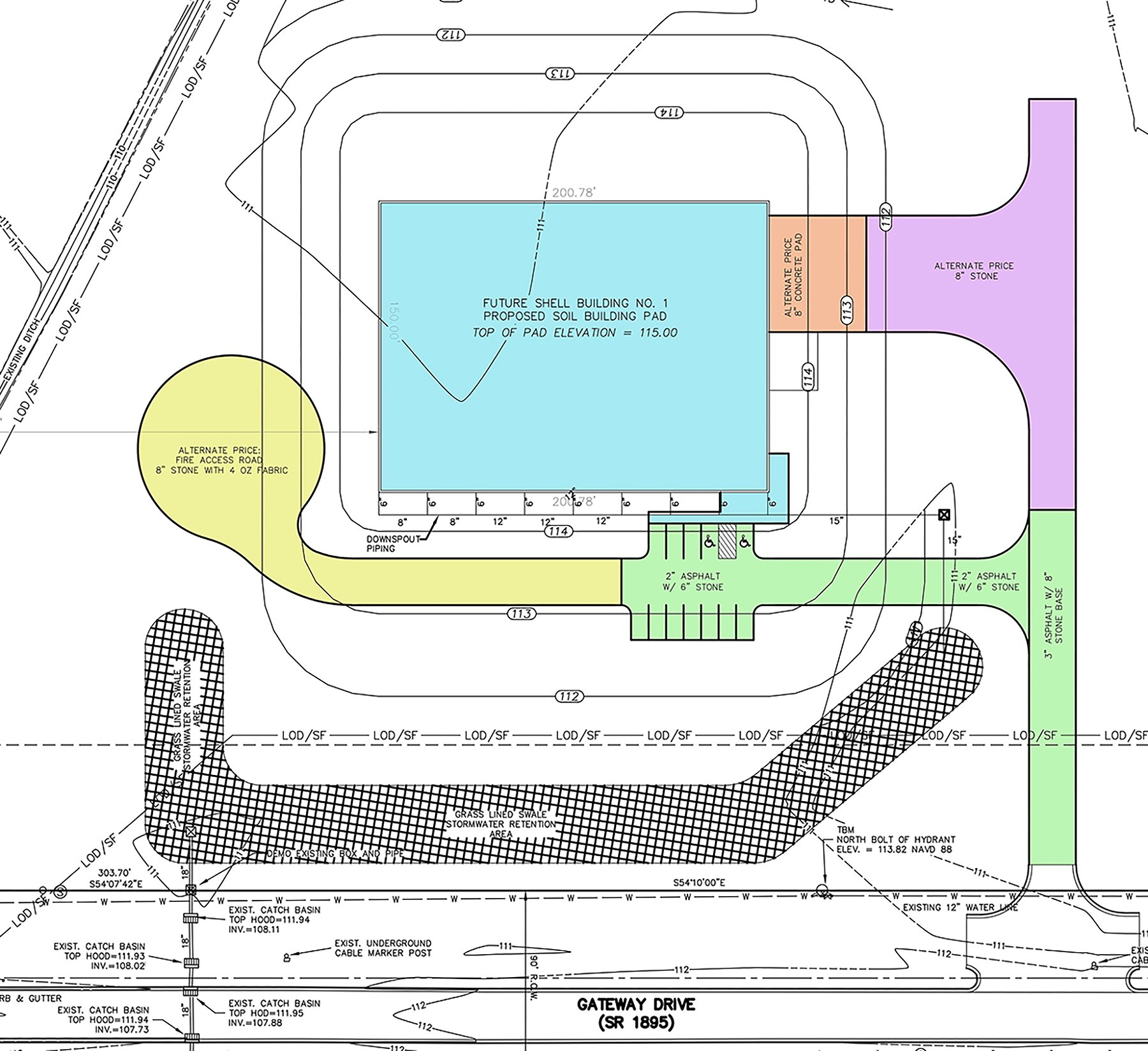Shell Building Store Samples Plans Pdf New Construction | 30k Shell Building | Goldsboro NC | Industrial Park