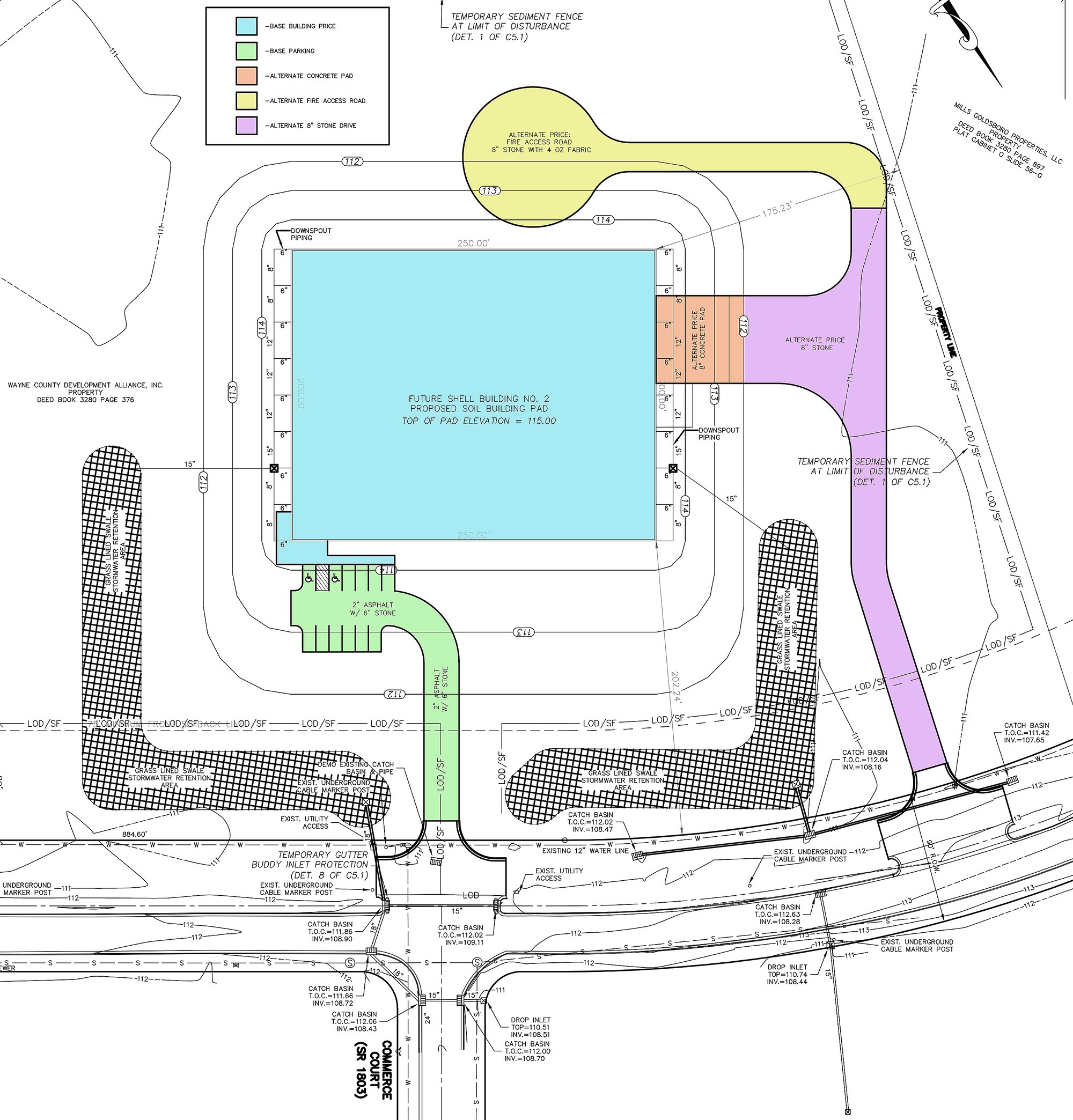 Shell Building Store Samples Plans Pdf New Construction | 50k Shell Building | Goldsboro NC | Industrial Park
